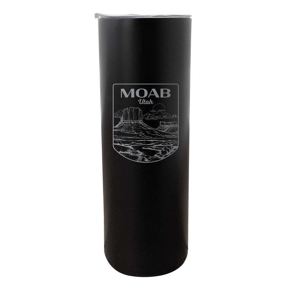 Moab Utah Souvenir 20 oz Engraved Insulated Stainless Steel Skinny Tumbler Image 2