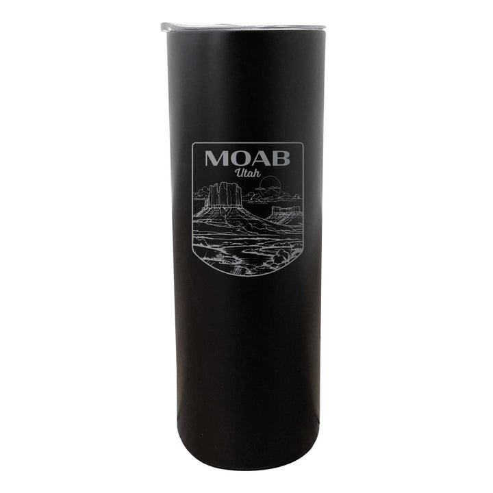 Moab Utah Souvenir 20 oz Engraved Insulated Stainless Steel Skinny Tumbler Image 1