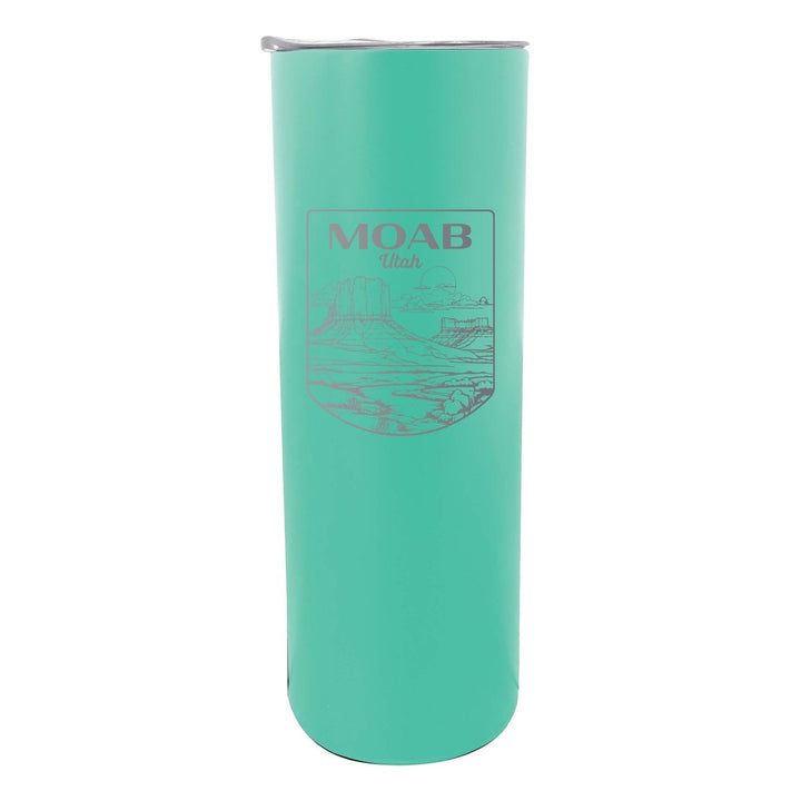 Moab Utah Souvenir 20 oz Engraved Insulated Stainless Steel Skinny Tumbler Image 1