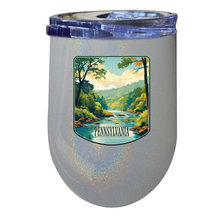 Pennsylvania Design B Souvenir 12 oz Insulated Wine Stainless Steel Tumbler Image 3