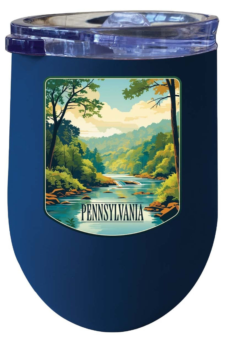 Pennsylvania Design B Souvenir 12 oz Insulated Wine Stainless Steel Tumbler Image 4