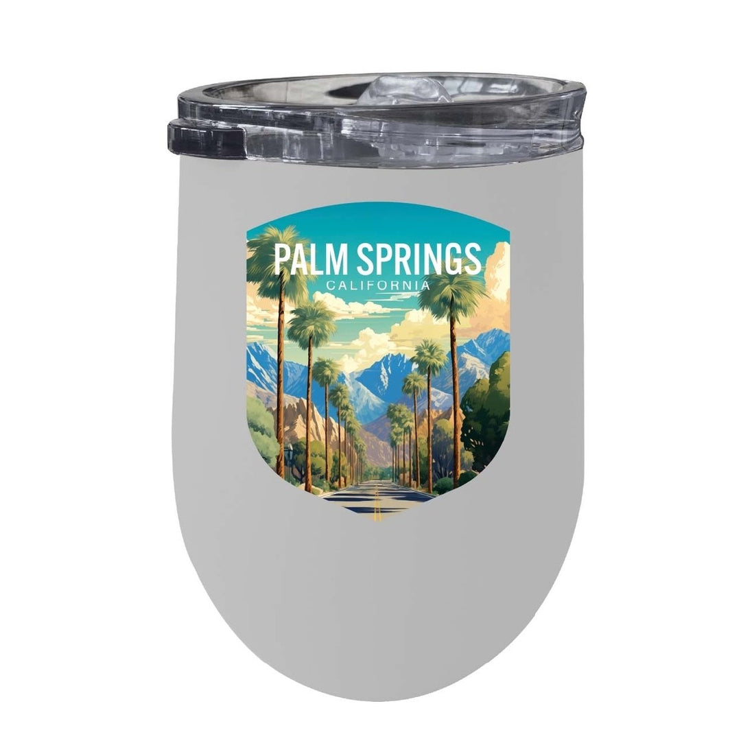 Palm Springs California Design A Souvenir 12 oz Insulated Wine Stainless Steel Tumbler Image 1