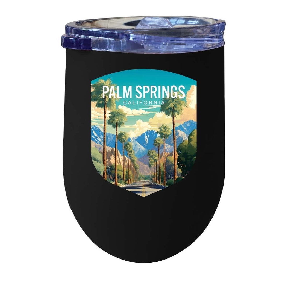 Palm Springs California Design A Souvenir 12 oz Insulated Wine Stainless Steel Tumbler Image 3