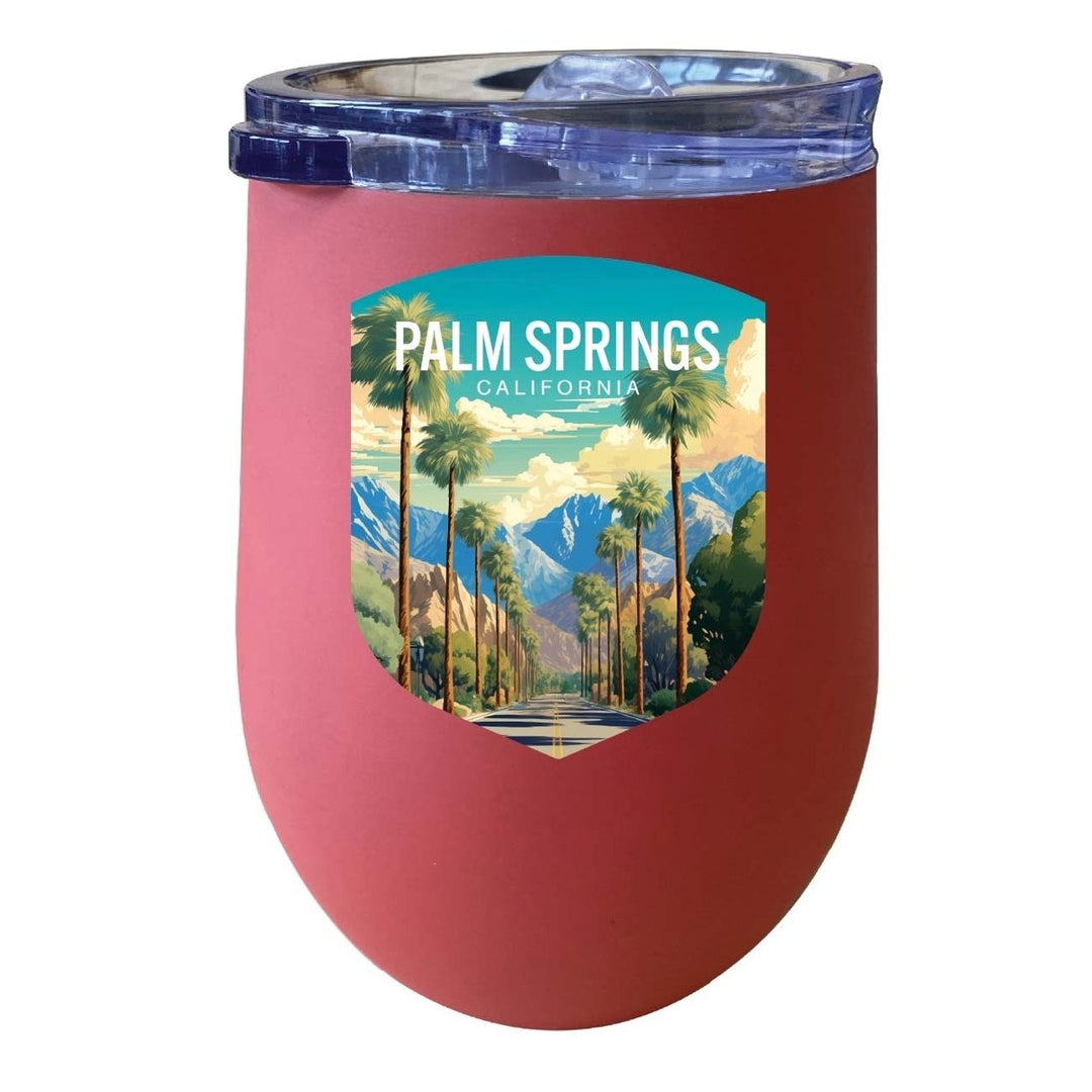 Palm Springs California Design A Souvenir 12 oz Insulated Wine Stainless Steel Tumbler Image 1