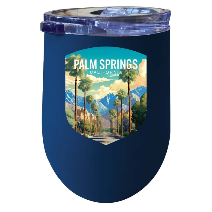 Palm Springs California Design A Souvenir 12 oz Insulated Wine Stainless Steel Tumbler Image 8