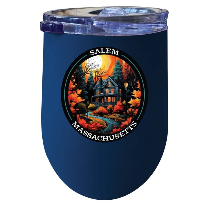 Salem Massachussettes Design B Souvenir 12 oz Insulated Wine Stainless Steel Tumbler Image 1