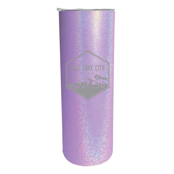 Salt Lake City Utah Souvenir 20 oz Engraved Insulated Stainless Steel Skinny Tumbler Image 1