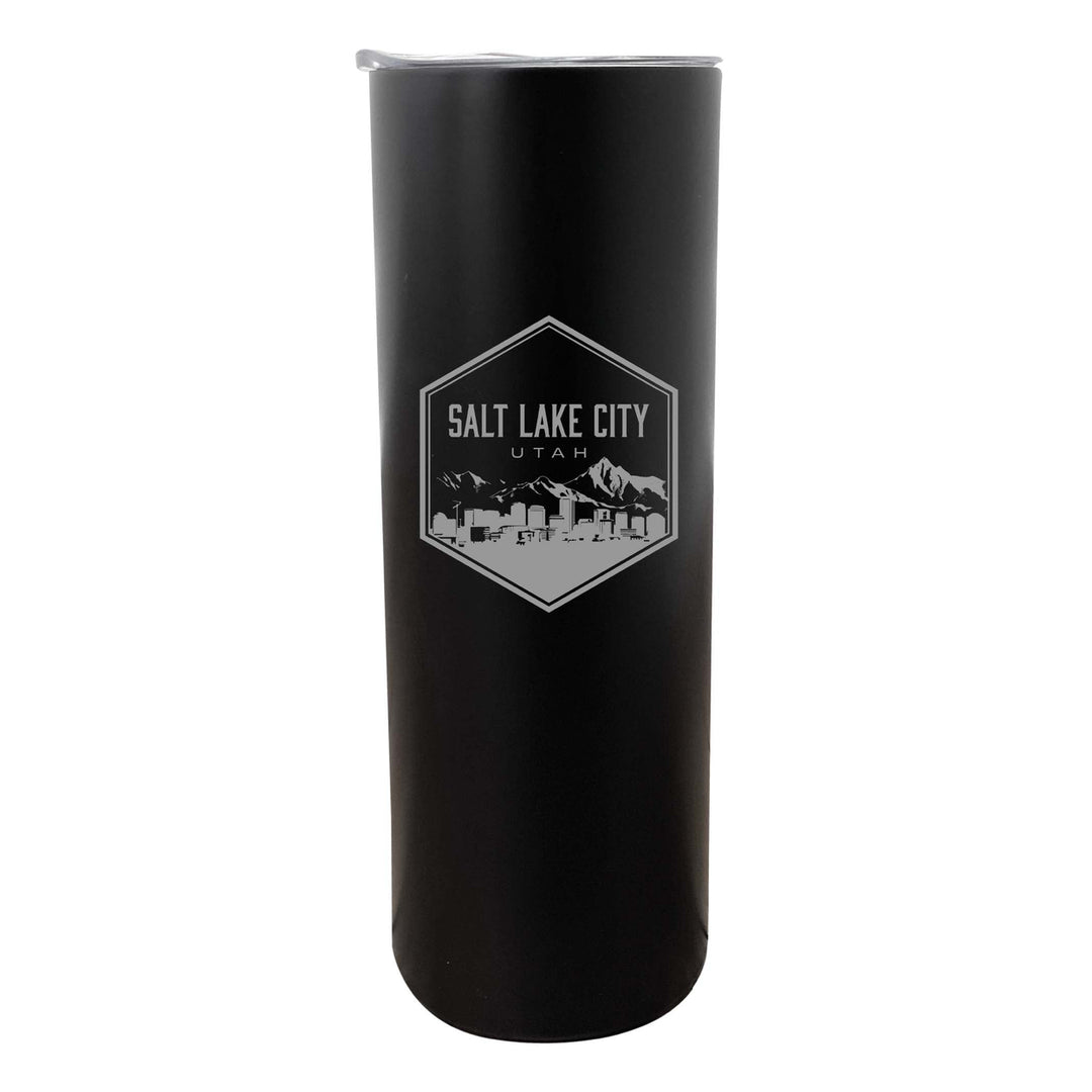 Salt Lake City Utah Souvenir 20 oz Engraved Insulated Stainless Steel Skinny Tumbler Image 4