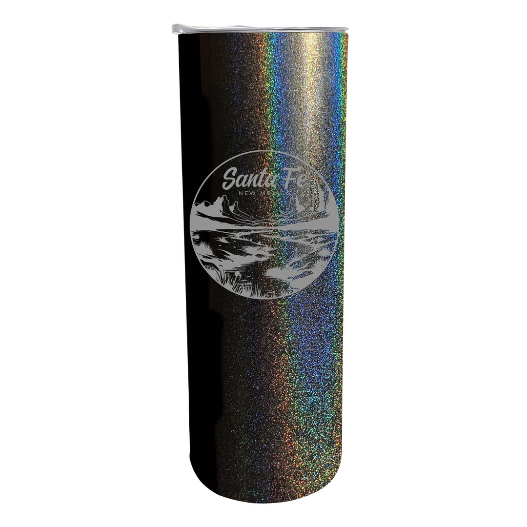 Santa Fe Mexico Souvenir 20 oz Engraved Insulated Stainless Steel Skinny Tumbler Image 2