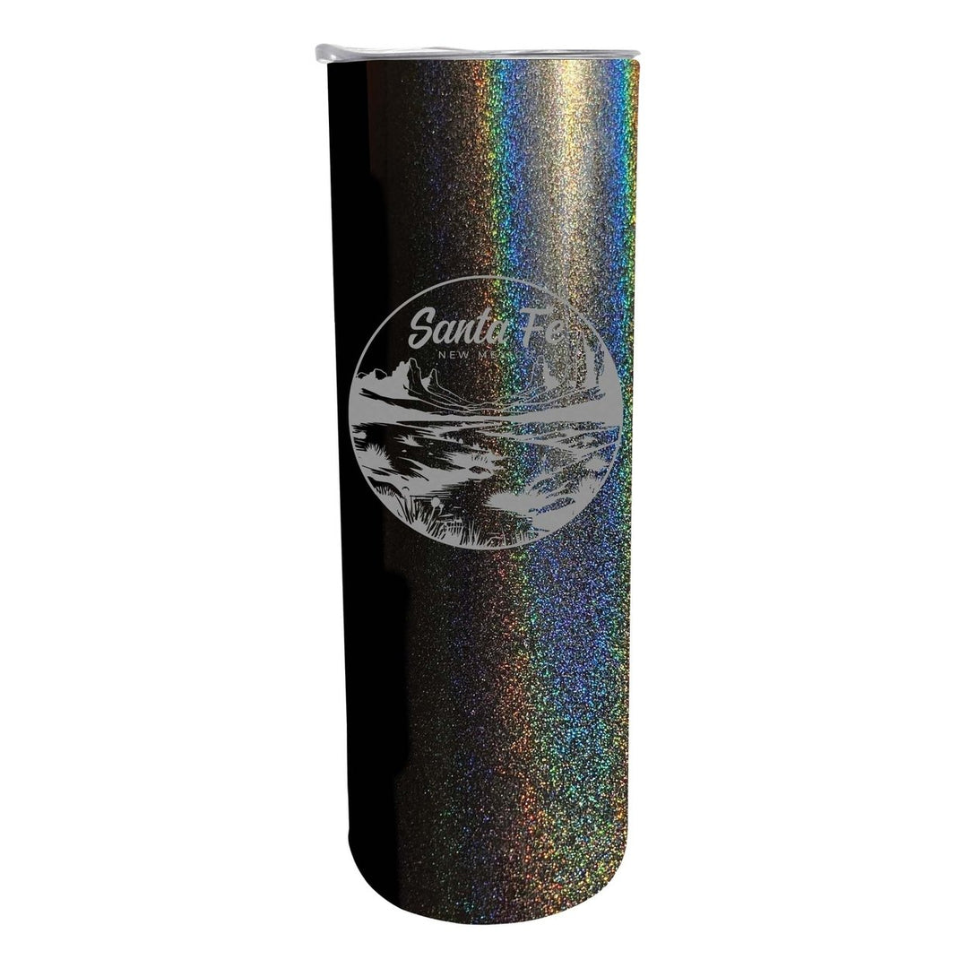 Santa Fe Mexico Souvenir 20 oz Engraved Insulated Stainless Steel Skinny Tumbler Image 1