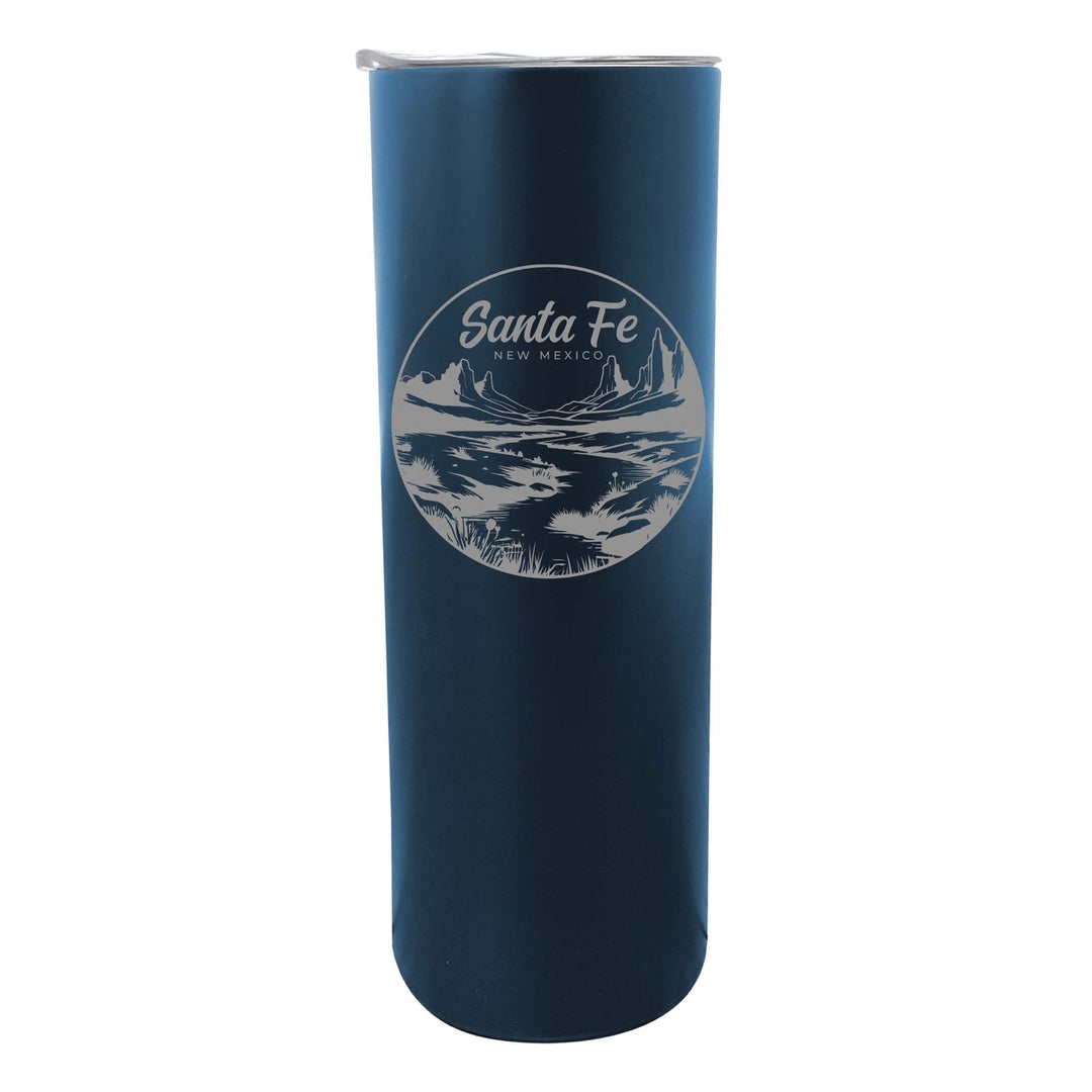 Santa Fe Mexico Souvenir 20 oz Engraved Insulated Stainless Steel Skinny Tumbler Image 4