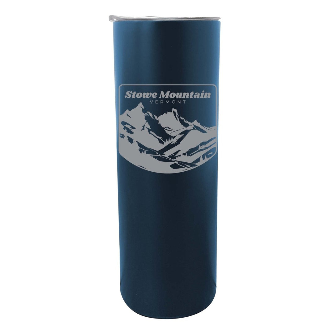 Stowe Mountain Vermont Souvenir 20 oz Engraved Insulated Stainless Steel Skinny Tumbler Image 4