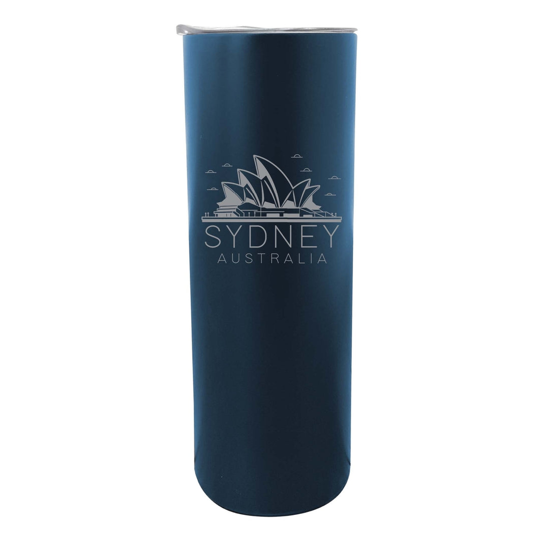 Sydney Australia Souvenir 20 oz Engraved Insulated Stainless Steel Skinny Tumbler Image 3