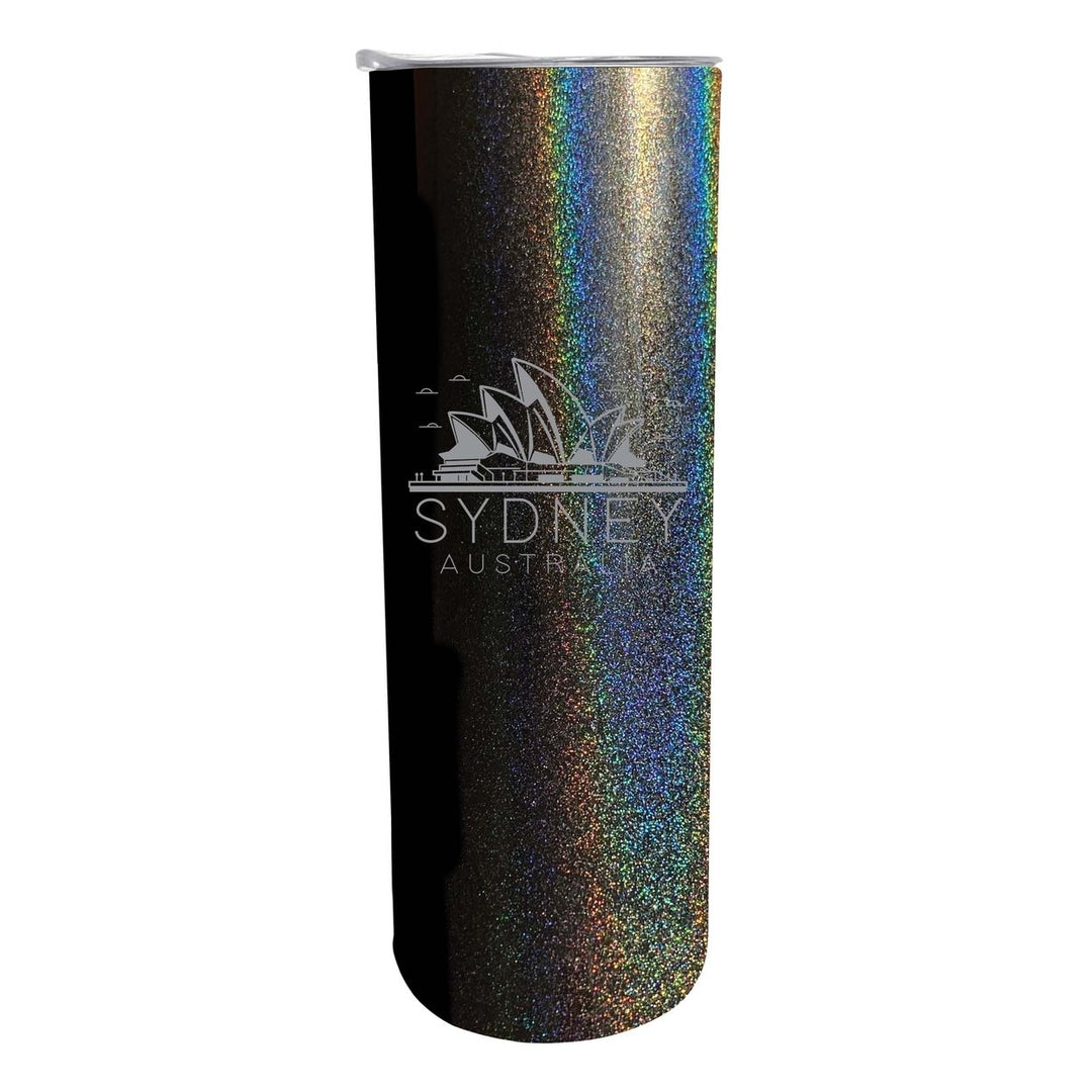 Sydney Australia Souvenir 20 oz Engraved Insulated Stainless Steel Skinny Tumbler Image 1