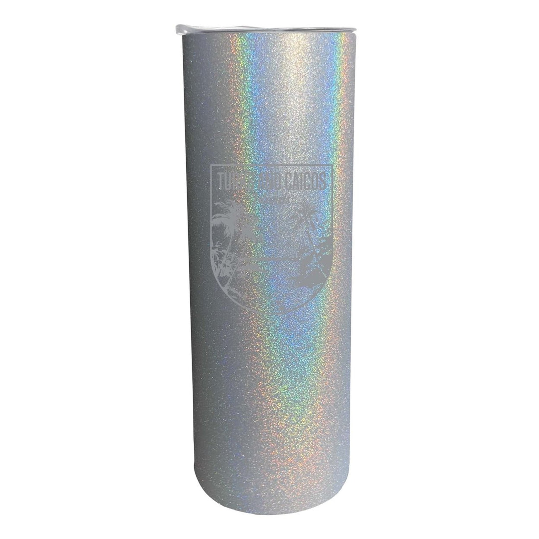 Turks and Caicos Islands Souvenir 20 oz Engraved Insulated Stainless Steel Skinny Tumbler Image 6