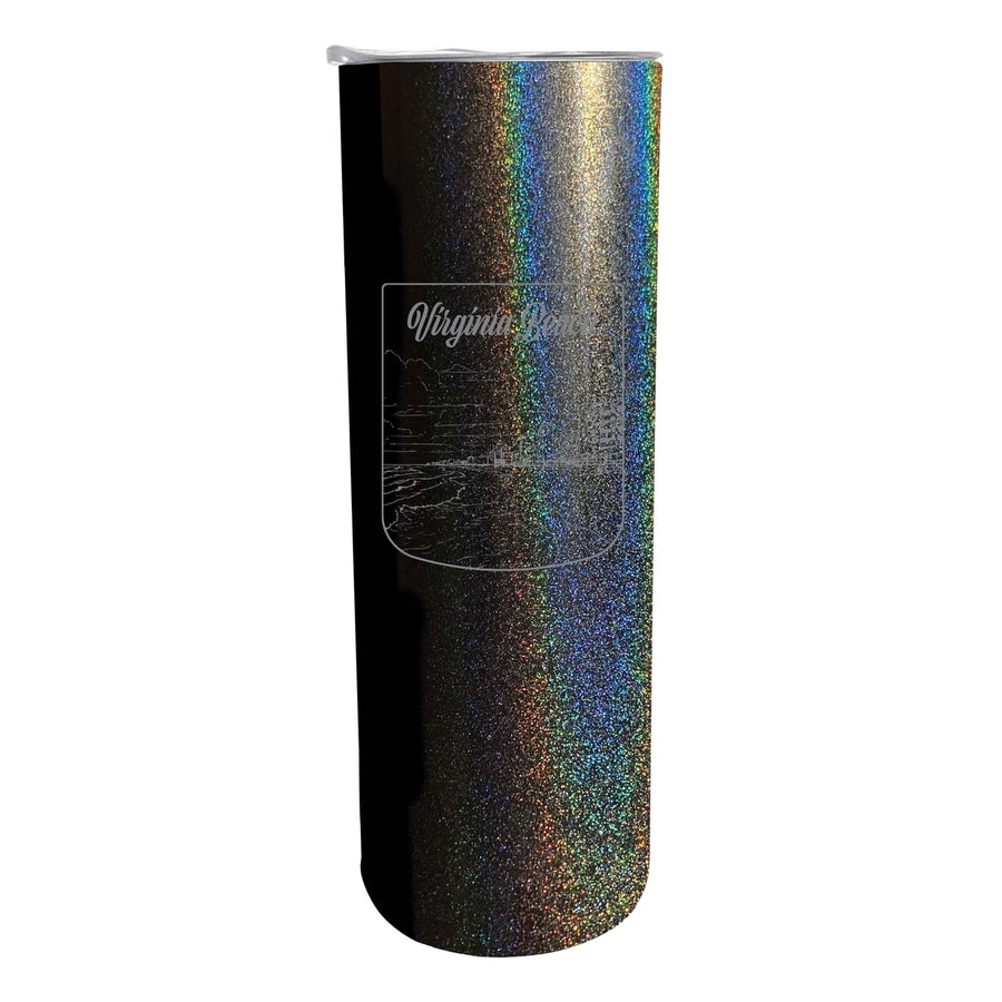 Virginia Beach Virginia Souvenir 20 oz Engraved Insulated Stainless Steel Skinny Tumbler Image 1