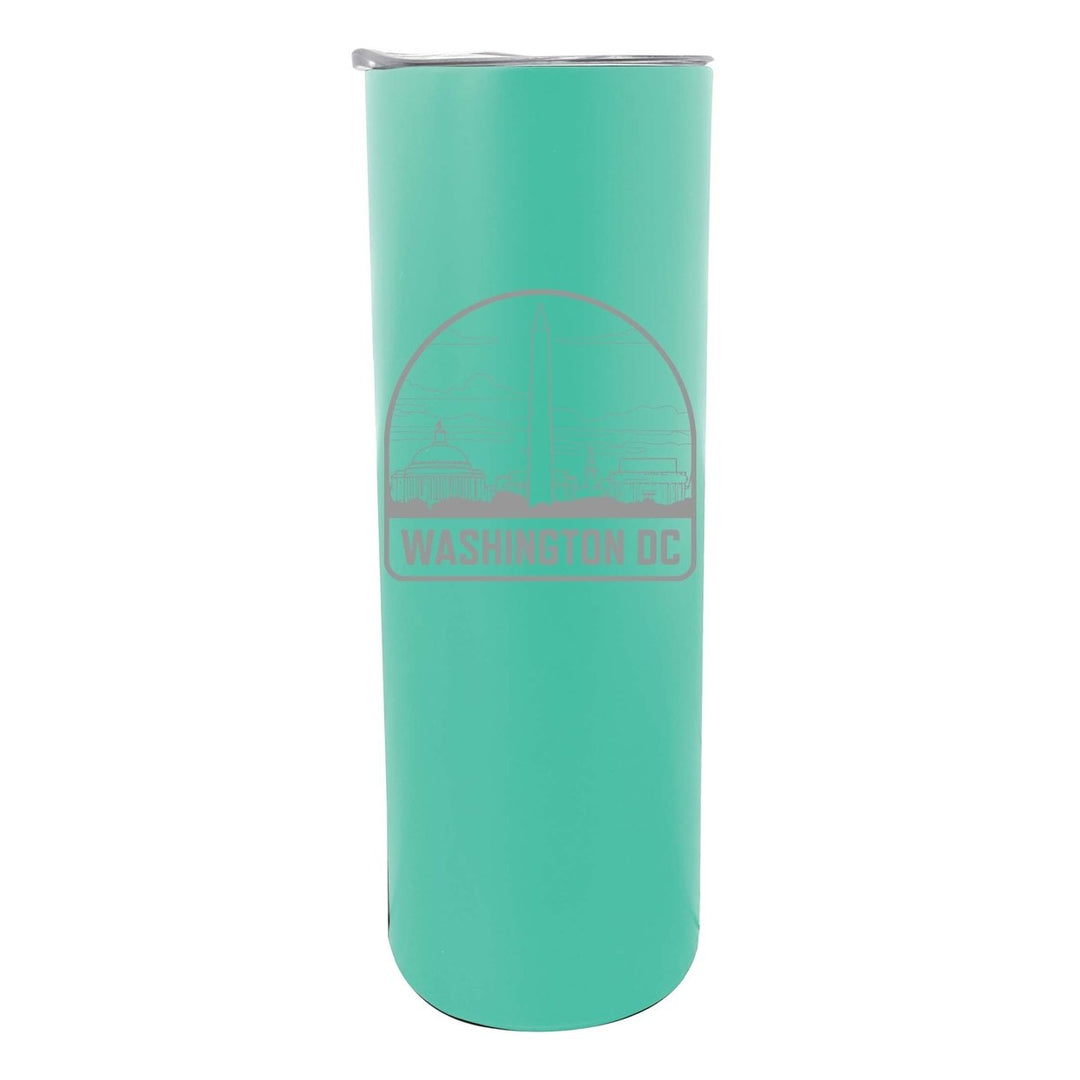 Washington DC Souvenir 20 oz Engraved Insulated Stainless Steel Skinny Tumbler Image 6