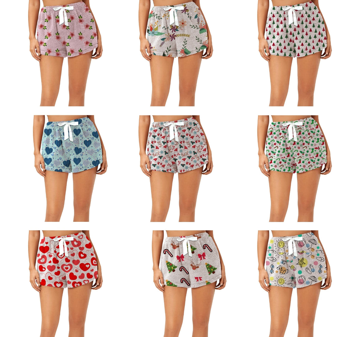 1-Pack Womens Ultra Plush Soft Micro-Fleece Sleep Pajama Shorts Image 3