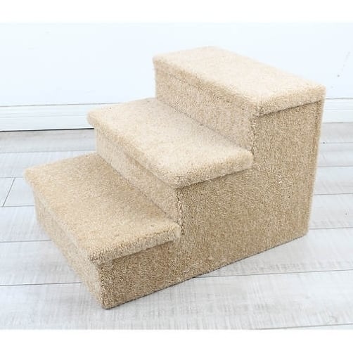 Carpeted Pet Steps - Beige - Small- Image 2