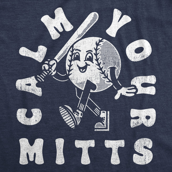 Womens Funny T Shirts Calm Your Mitts Sarcastic Baseball Softball Graphic Tee For Ladies Image 2