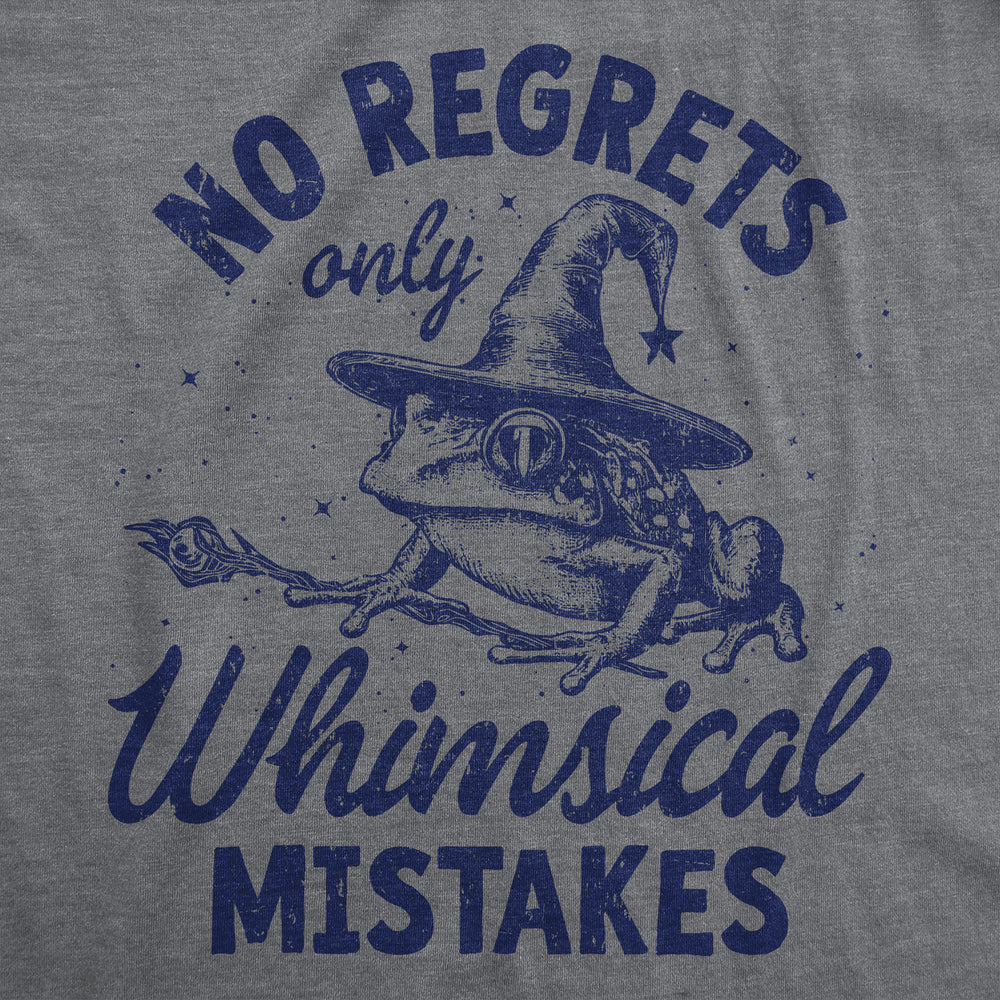 Mens Funny T Shirts No Regrets Only Whimsical Mistakes Sarcastic Tee For Men Image 2