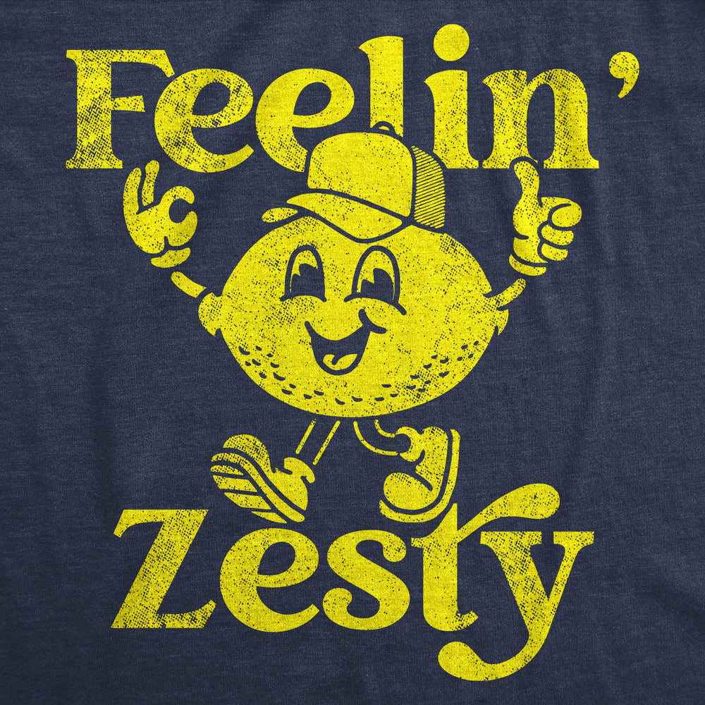 Mens Feelin Zesty Funny T Shirt Sarcastic Lemon Graphic Novelty Tee For Men Image 2