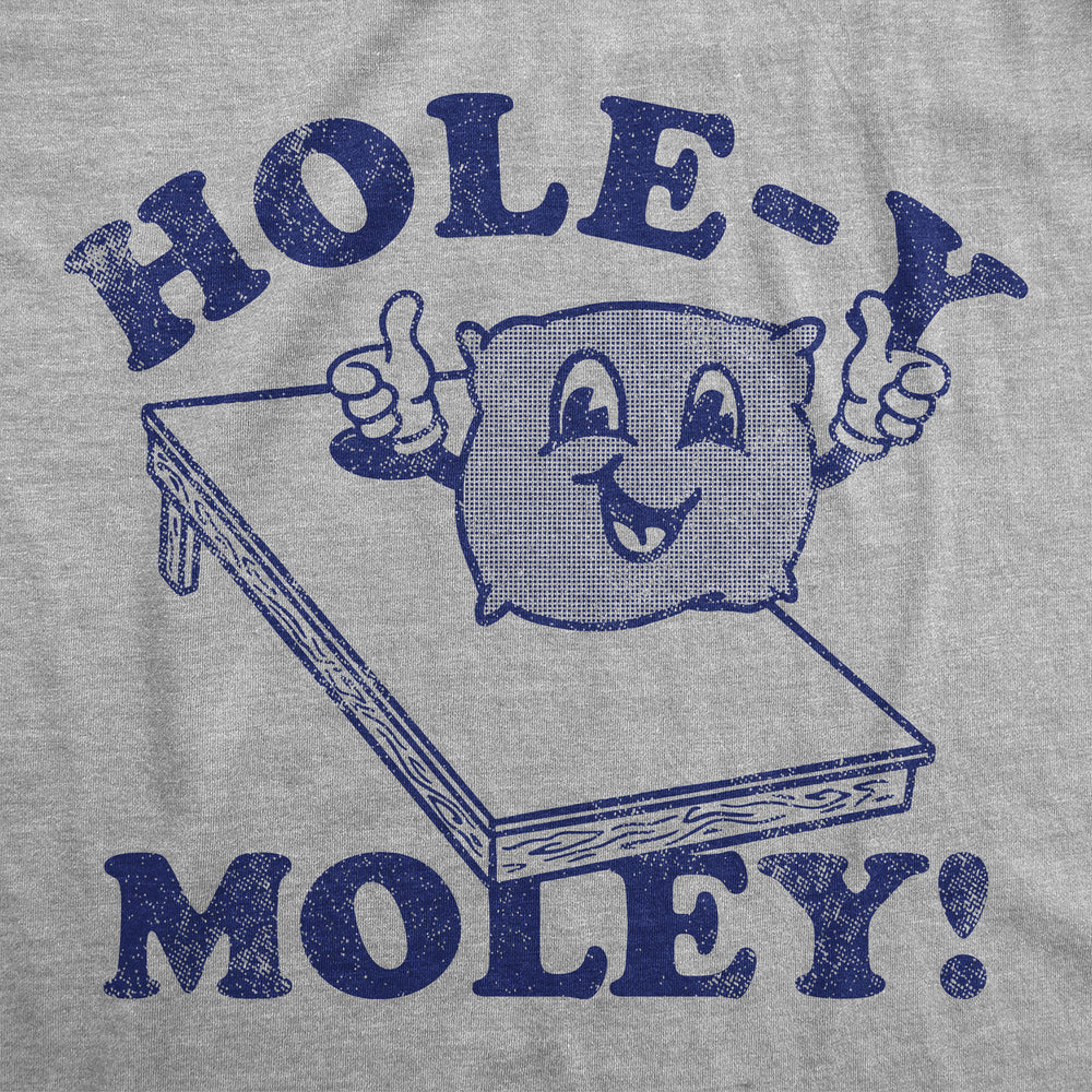 Mens Funny T Shirts Holey Moley Sarcastic Corn Hole Graphic Tee For Men Image 2