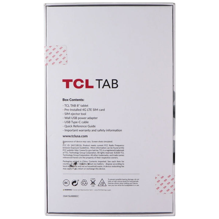 TCL TAB (8.0-in) Tablet (TCL-9048S) Verizon Only - Black/32GB Image 3