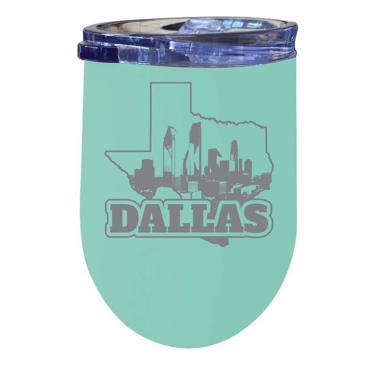 Dallas Texas Souvenir 12 oz Engraved Insulated Wine Stainless Steel Tumbler Image 8