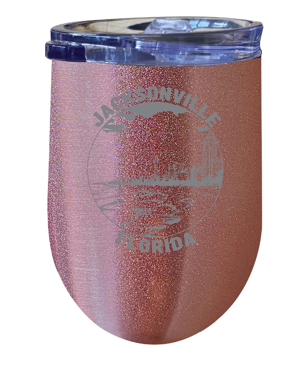 Jacksonville Florida Souvenir 12 oz Engraved Insulated Wine Stainless Steel Tumbler Image 4