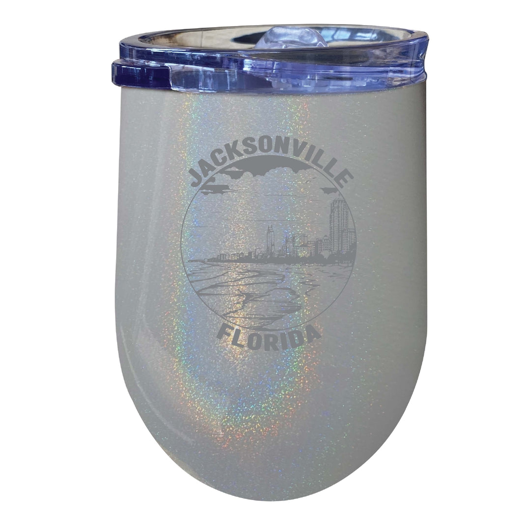 Jacksonville Florida Souvenir 12 oz Engraved Insulated Wine Stainless Steel Tumbler Image 6