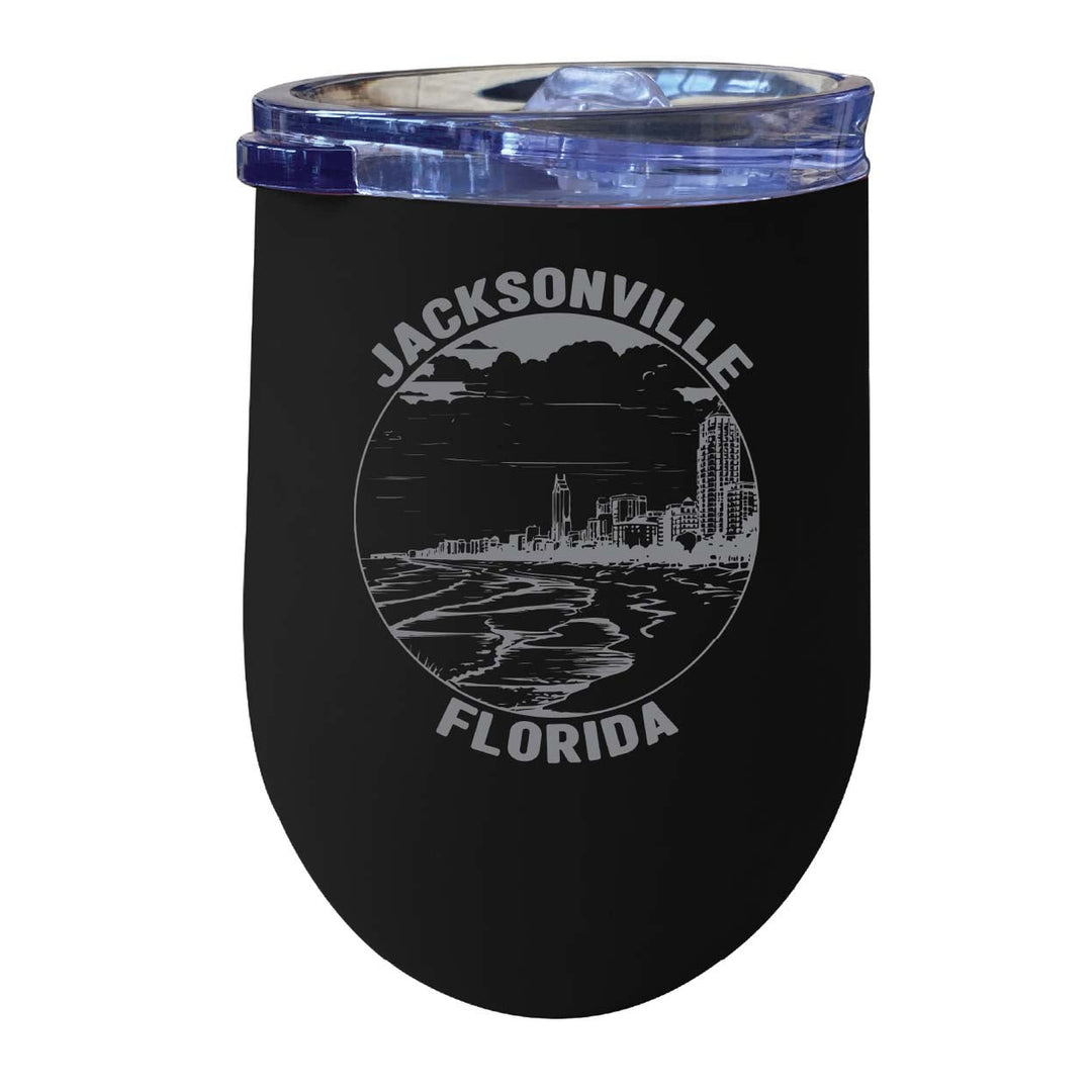 Jacksonville Florida Souvenir 12 oz Engraved Insulated Wine Stainless Steel Tumbler Image 8