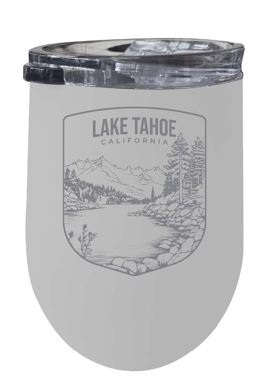 Lake Tahoe California Souvenir 12 oz Engraved Insulated Wine Stainless Steel Tumbler Image 1