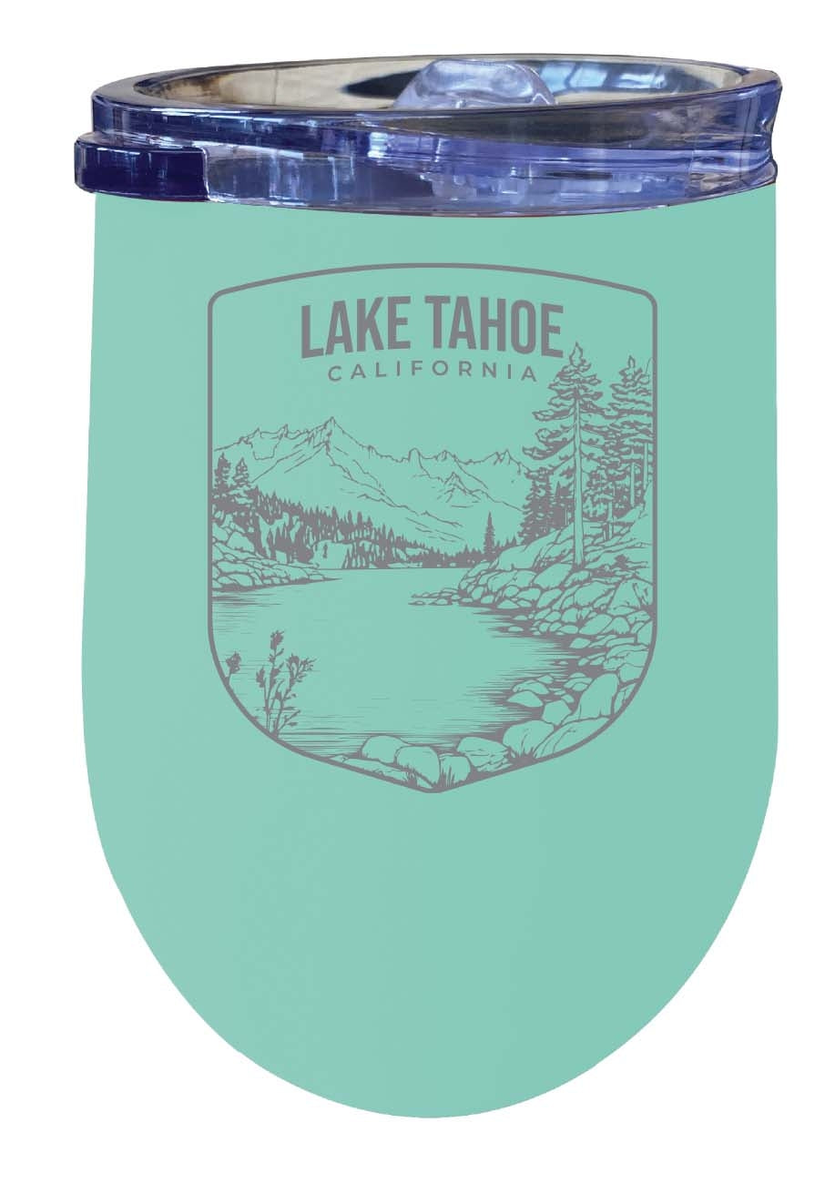 Lake Tahoe California Souvenir 12 oz Engraved Insulated Wine Stainless Steel Tumbler Image 2