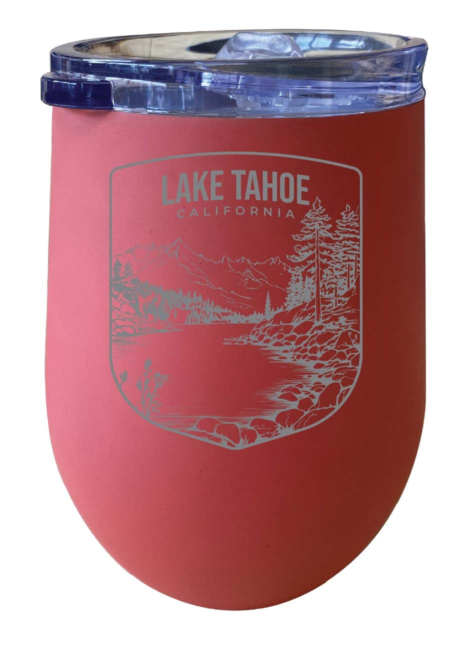 Lake Tahoe California Souvenir 12 oz Engraved Insulated Wine Stainless Steel Tumbler Image 3