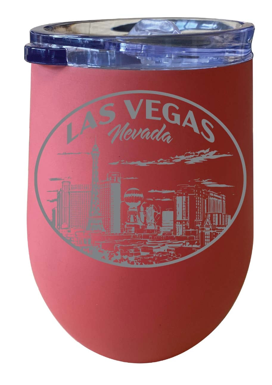 Las Vegas Nevada Souvenir 12 oz Engraved Insulated Wine Stainless Steel Tumbler Image 3