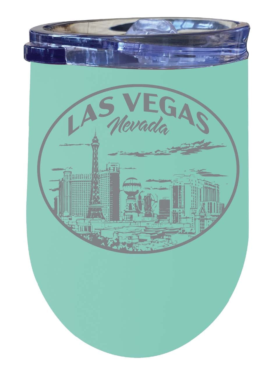 Las Vegas Nevada Souvenir 12 oz Engraved Insulated Wine Stainless Steel Tumbler Image 7