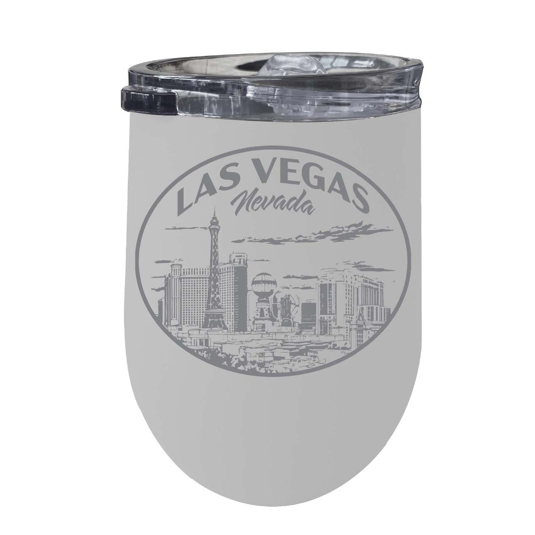 Las Vegas Nevada Souvenir 12 oz Engraved Insulated Wine Stainless Steel Tumbler Image 8