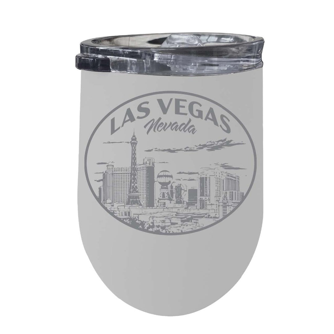 Las Vegas Nevada Souvenir 12 oz Engraved Insulated Wine Stainless Steel Tumbler Image 1