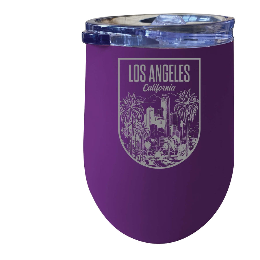 Los Angeles California Engraving 2 Souvenir 12 oz Engraved Insulated Wine Stainless Steel Tumbler Image 1