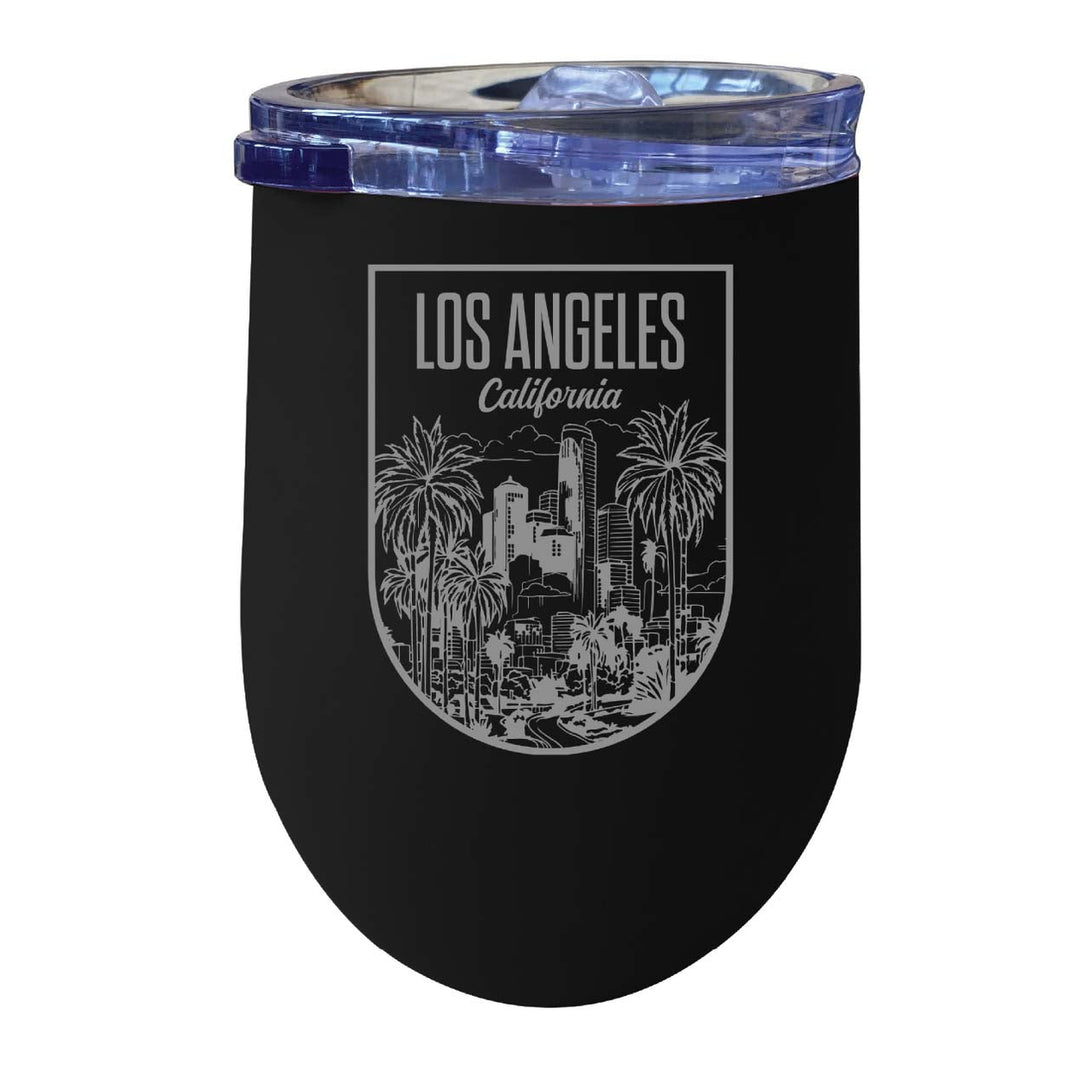 Los Angeles California Engraving 2 Souvenir 12 oz Engraved Insulated Wine Stainless Steel Tumbler Image 3