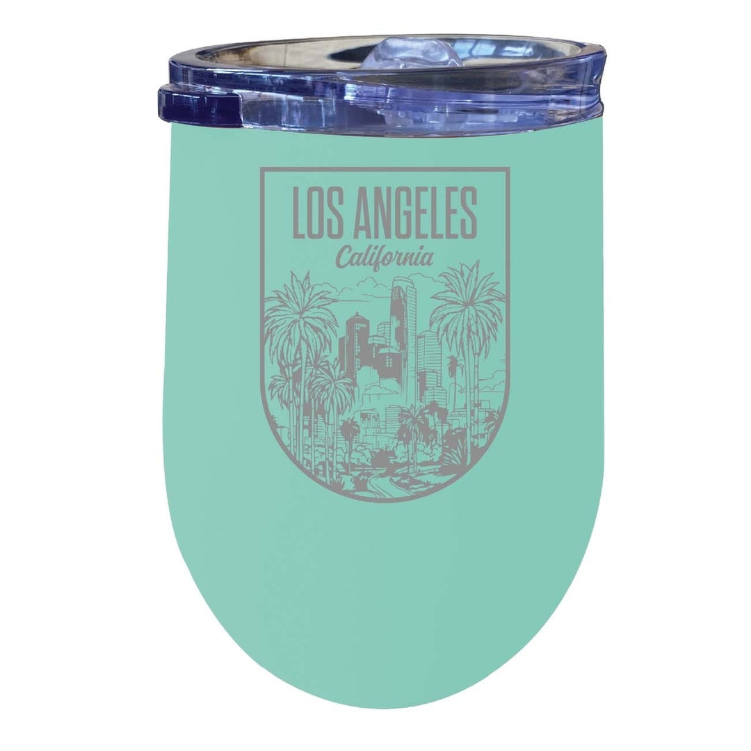 Los Angeles California Engraving 2 Souvenir 12 oz Engraved Insulated Wine Stainless Steel Tumbler Image 4