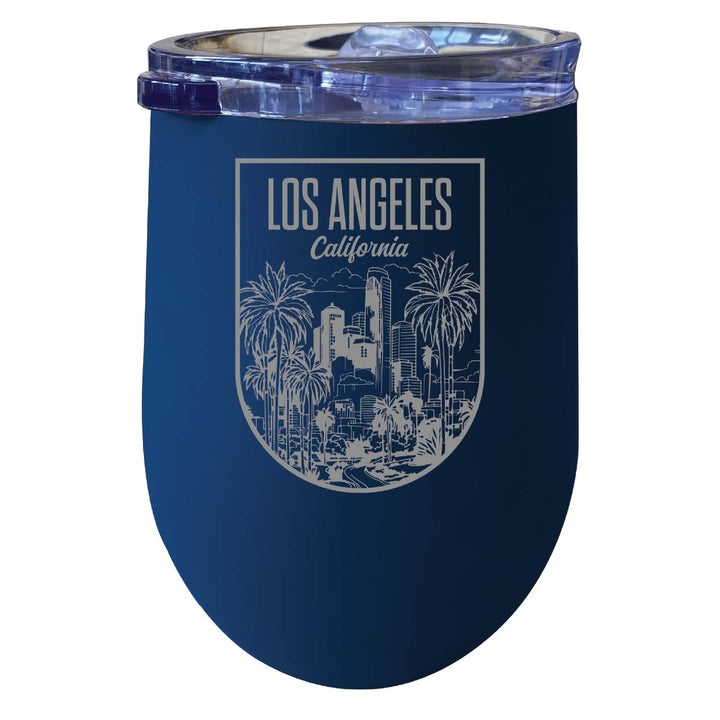 Los Angeles California Engraving 2 Souvenir 12 oz Engraved Insulated Wine Stainless Steel Tumbler Image 7