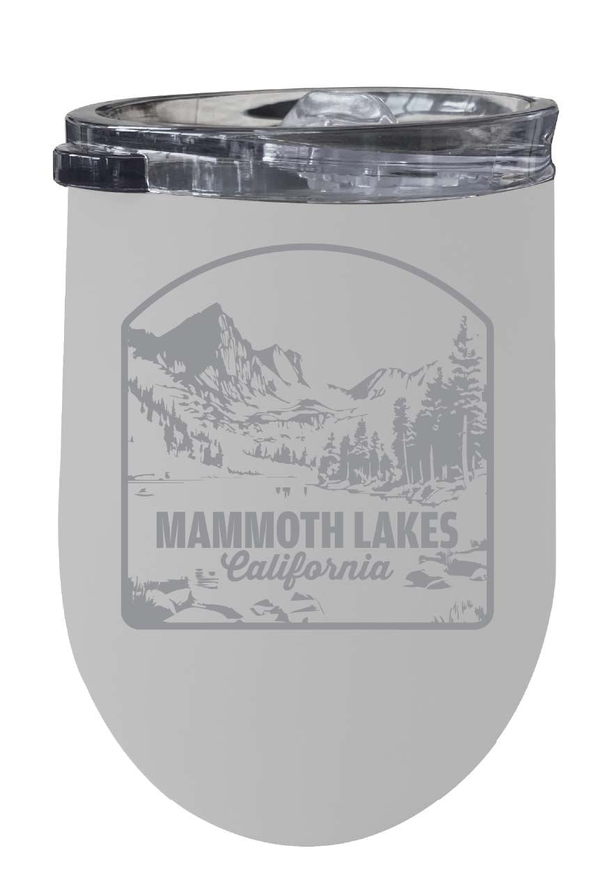 Mammoth Lakes California Souvenir 12 oz Engraved Insulated Wine Stainless Steel Tumbler Image 1