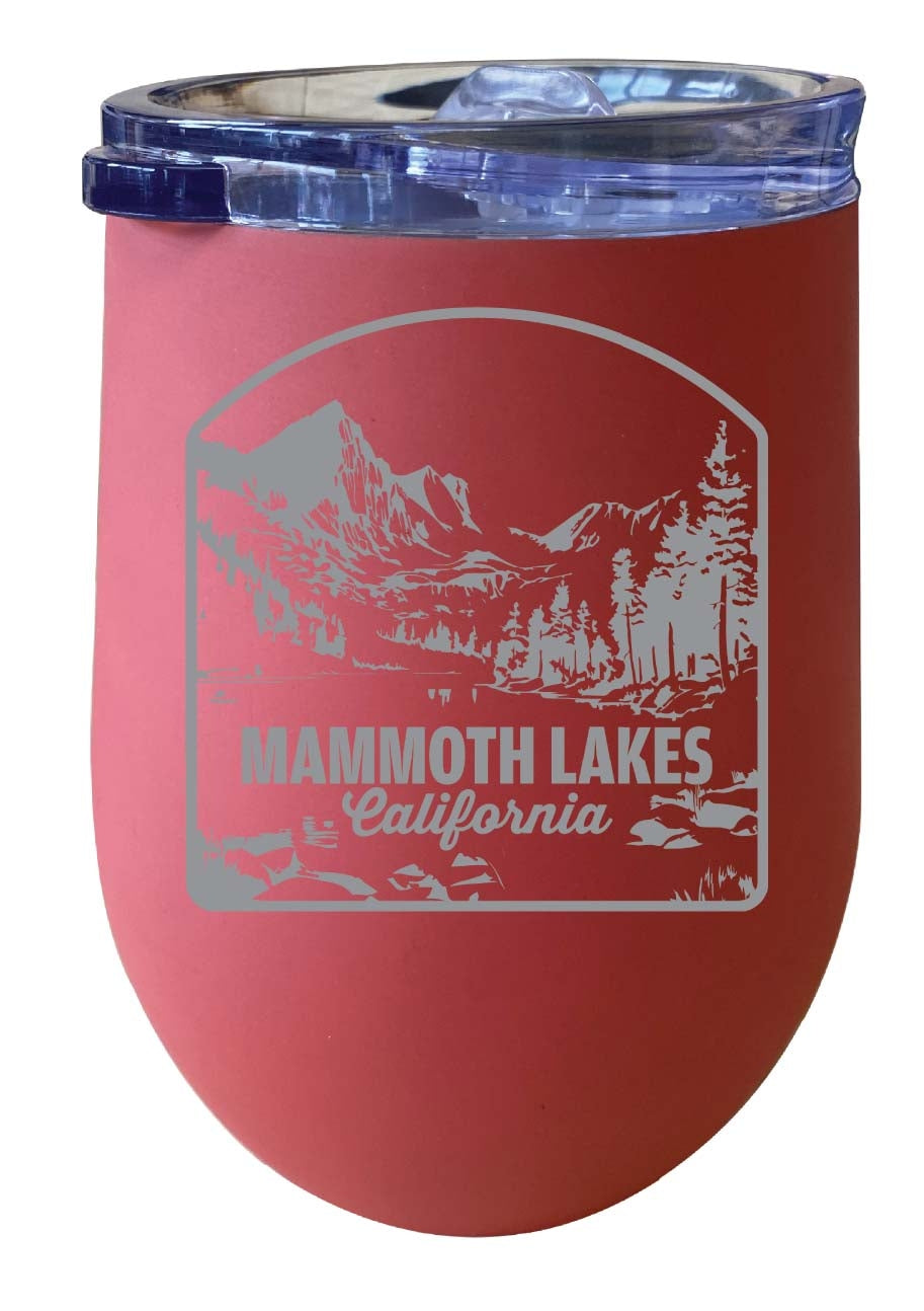 Mammoth Lakes California Souvenir 12 oz Engraved Insulated Wine Stainless Steel Tumbler Image 2