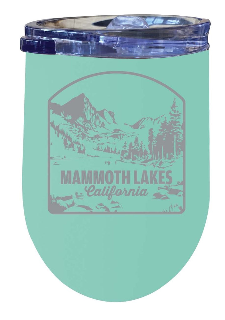 Mammoth Lakes California Souvenir 12 oz Engraved Insulated Wine Stainless Steel Tumbler Image 1