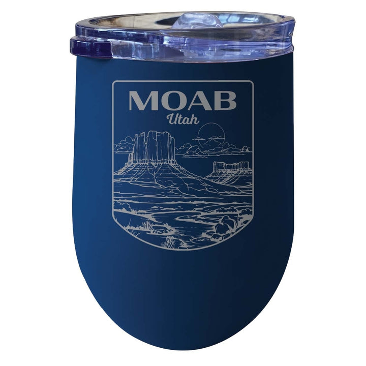 Moab Utah Souvenir 12 oz Engraved Insulated Wine Stainless Steel Tumbler Image 4