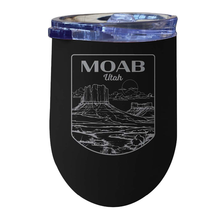 Moab Utah Souvenir 12 oz Engraved Insulated Wine Stainless Steel Tumbler Image 7