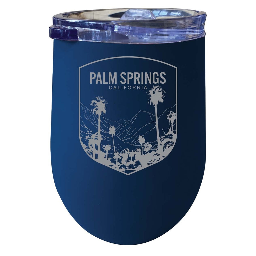 Palm Springs Califronia Souvenir 12 oz Engraved Insulated Wine Stainless Steel Tumbler Image 1