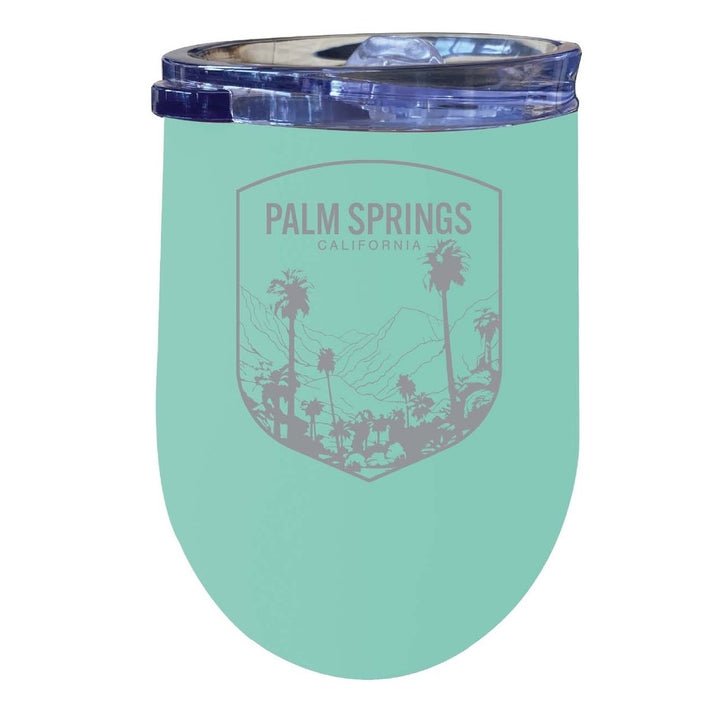 Palm Springs Califronia Souvenir 12 oz Engraved Insulated Wine Stainless Steel Tumbler Image 3